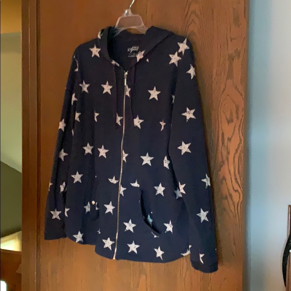 French Terry Knit Star Hoodie sz 1x